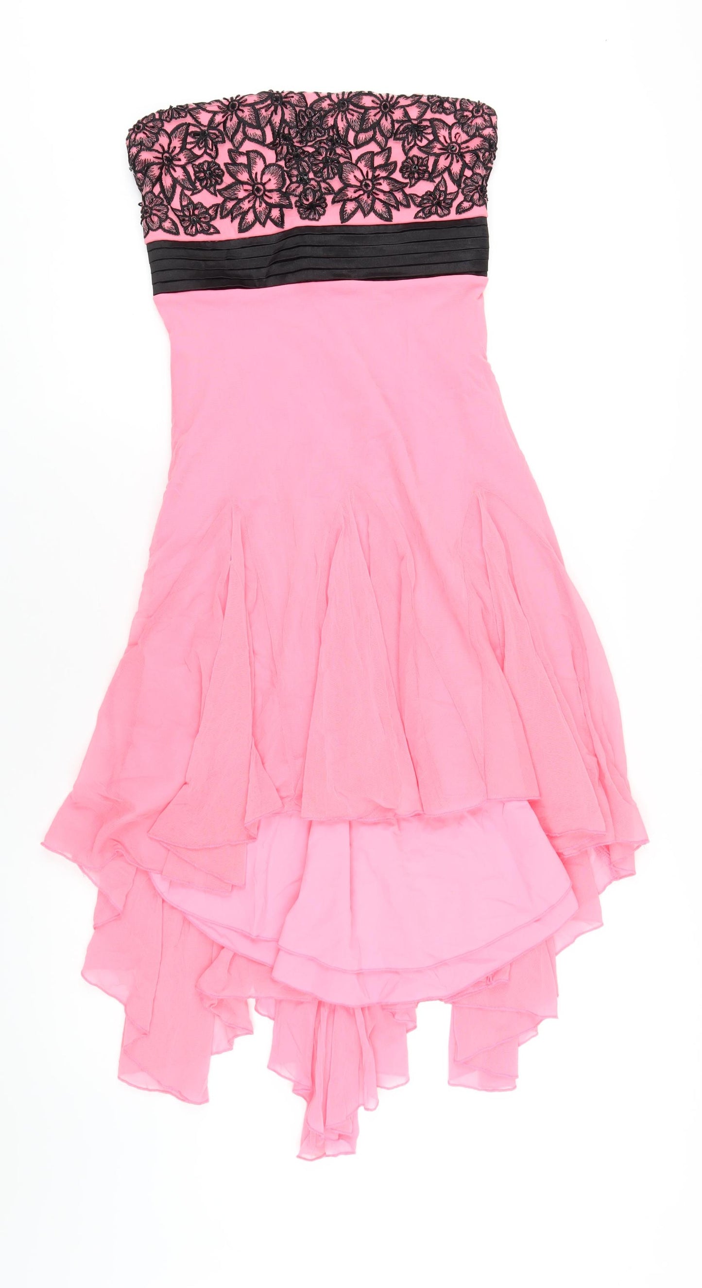 Jane Norman Womens Pink Nylon A-Line Size 12 Square Neck Pullover