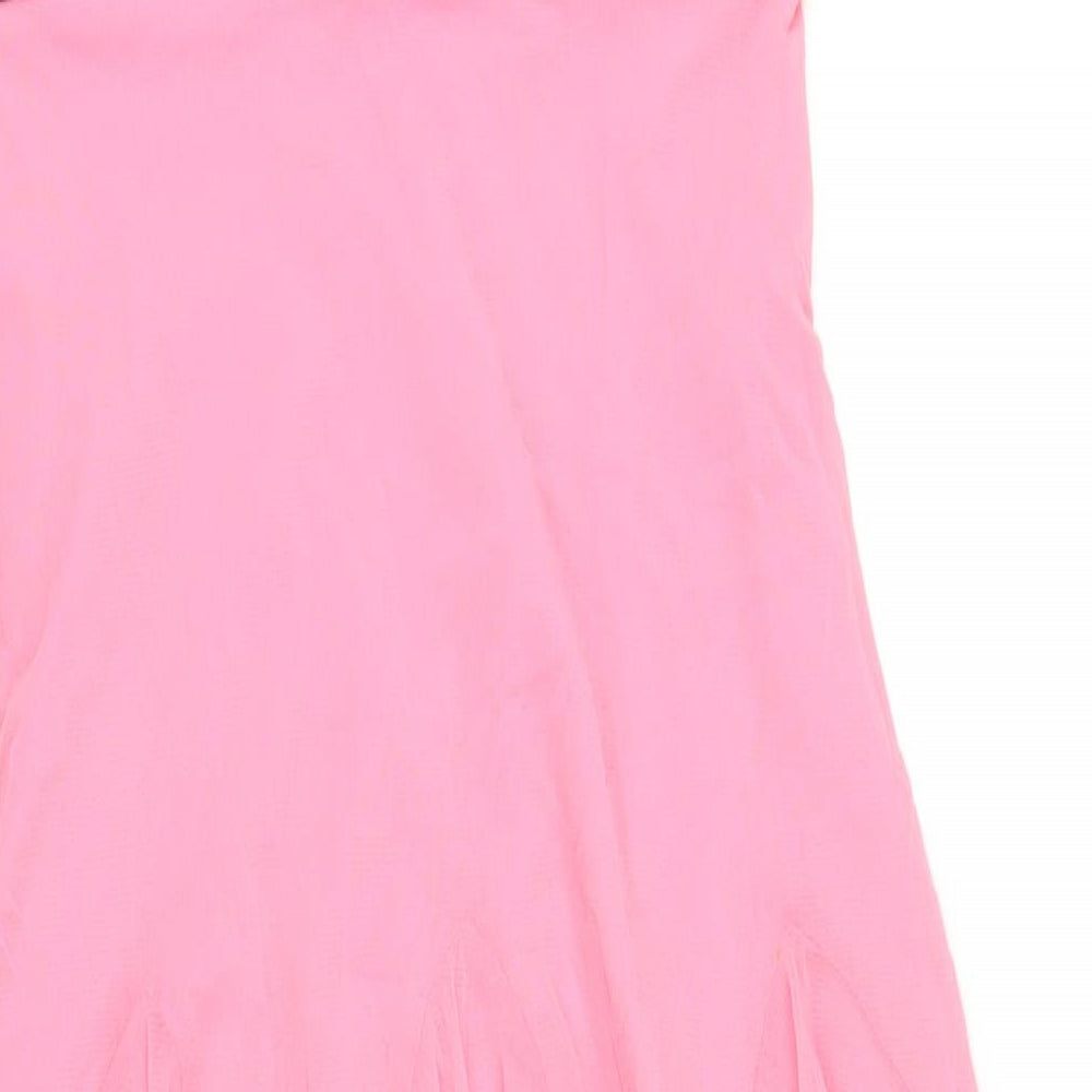 Jane Norman Womens Pink Nylon A-Line Size 12 Square Neck Pullover