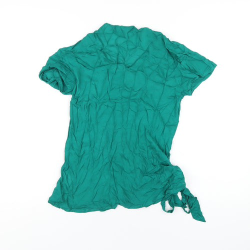 Crew Clothing Womens Green Polyester Basic T-Shirt Size 10 Cowl Neck