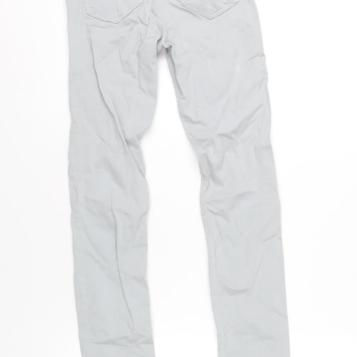 Zara Womens Grey Cotton Skinny Jeans Size 6 L31 in Regular Zip