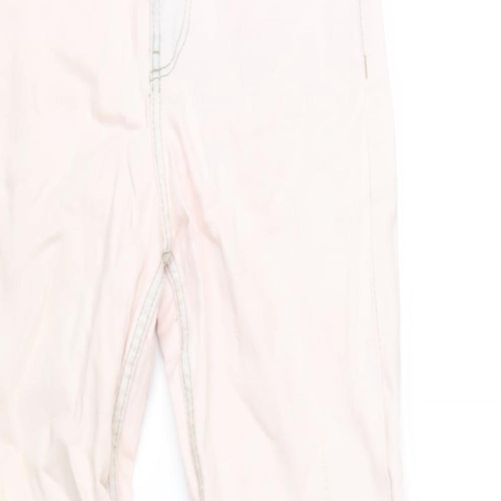 Zara Womens Pink Cotton Skinny Jeans Size 8 L28 in Regular Zip