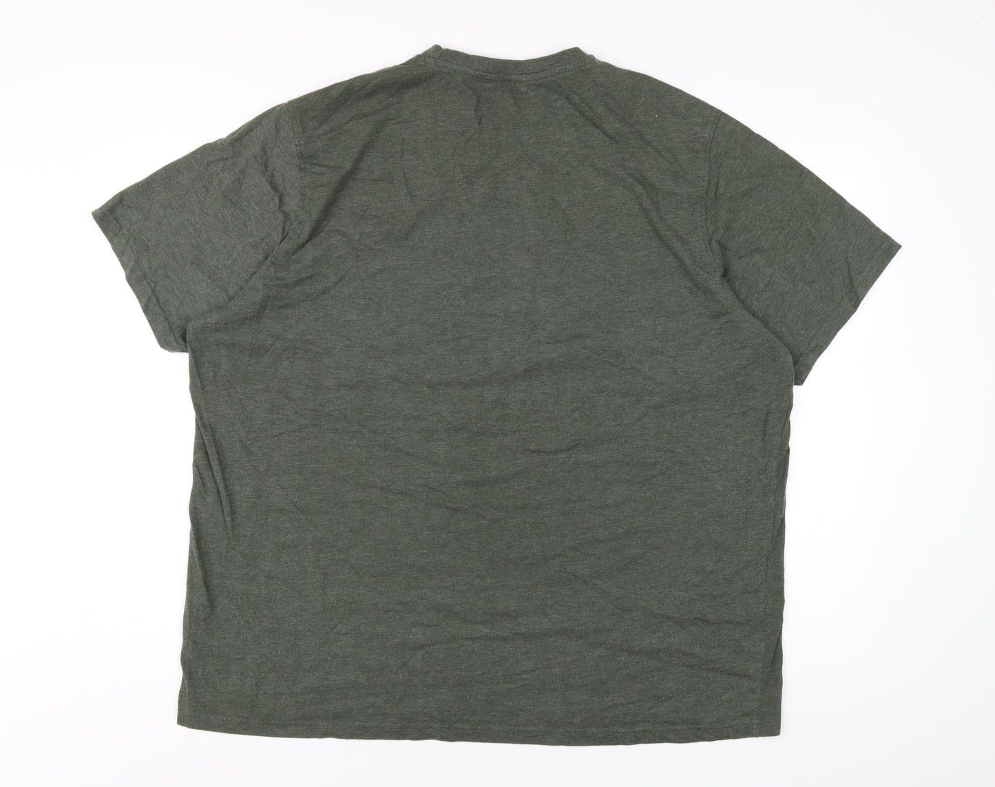 Mountain Warehouse Mens Green Cotton T-Shirt Size 3XL Round Neck