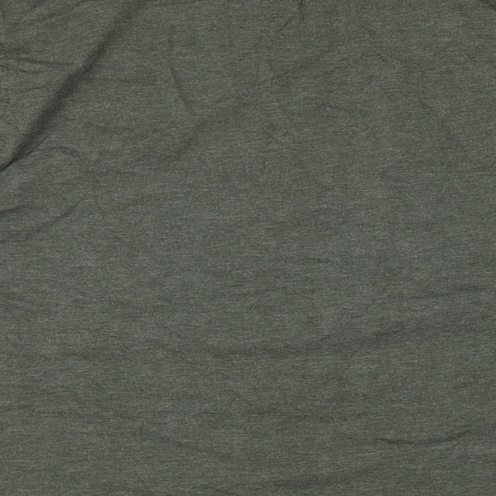 Mountain Warehouse Mens Green Cotton T-Shirt Size 3XL Round Neck