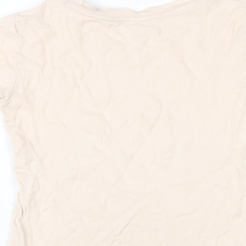 Club Monaco Womens Pink Cotton Basic T-Shirt Size XS Round Neck