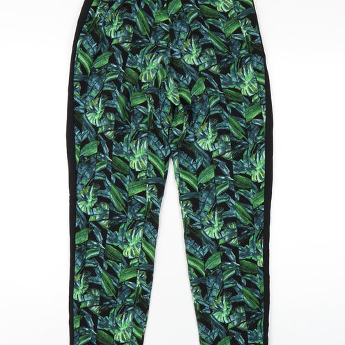 Topshop Womens Green Polyester Sweatpants Trousers Size 6 L28 in Regular