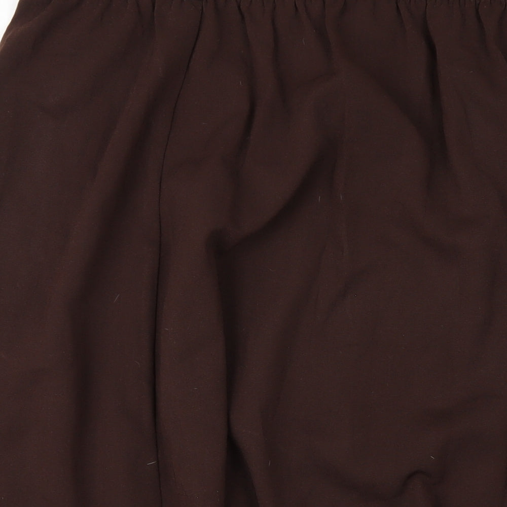 Bonmarché Womens Brown Polyester A-Line Skirt Size 20