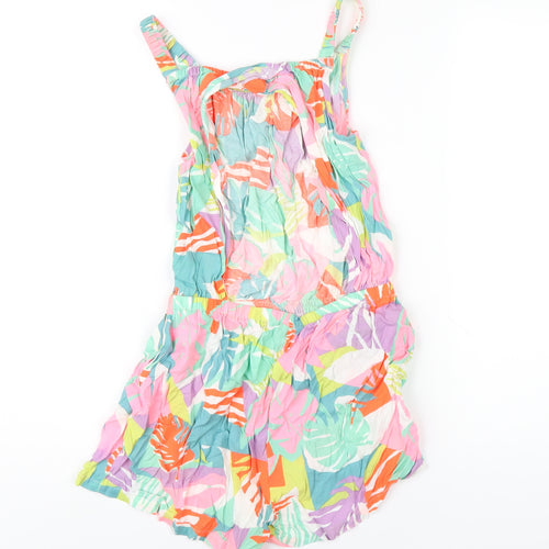 NEXT Girls Multicoloured Geometric Vinyl Playsuit One-Piece Size 12 Years Pullover