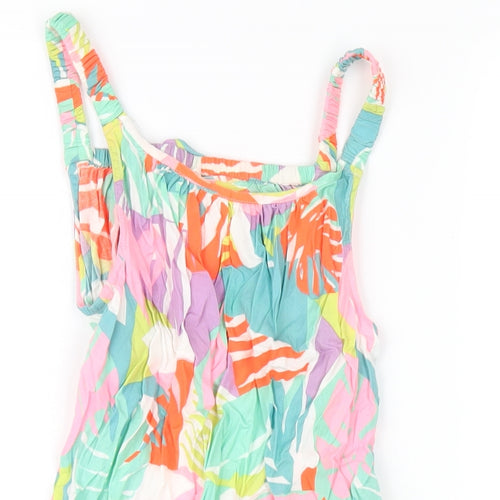 NEXT Girls Multicoloured Geometric Vinyl Playsuit One-Piece Size 12 Years Pullover