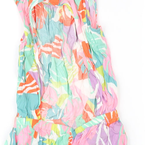 NEXT Girls Multicoloured Geometric Vinyl Playsuit One-Piece Size 12 Years Pullover