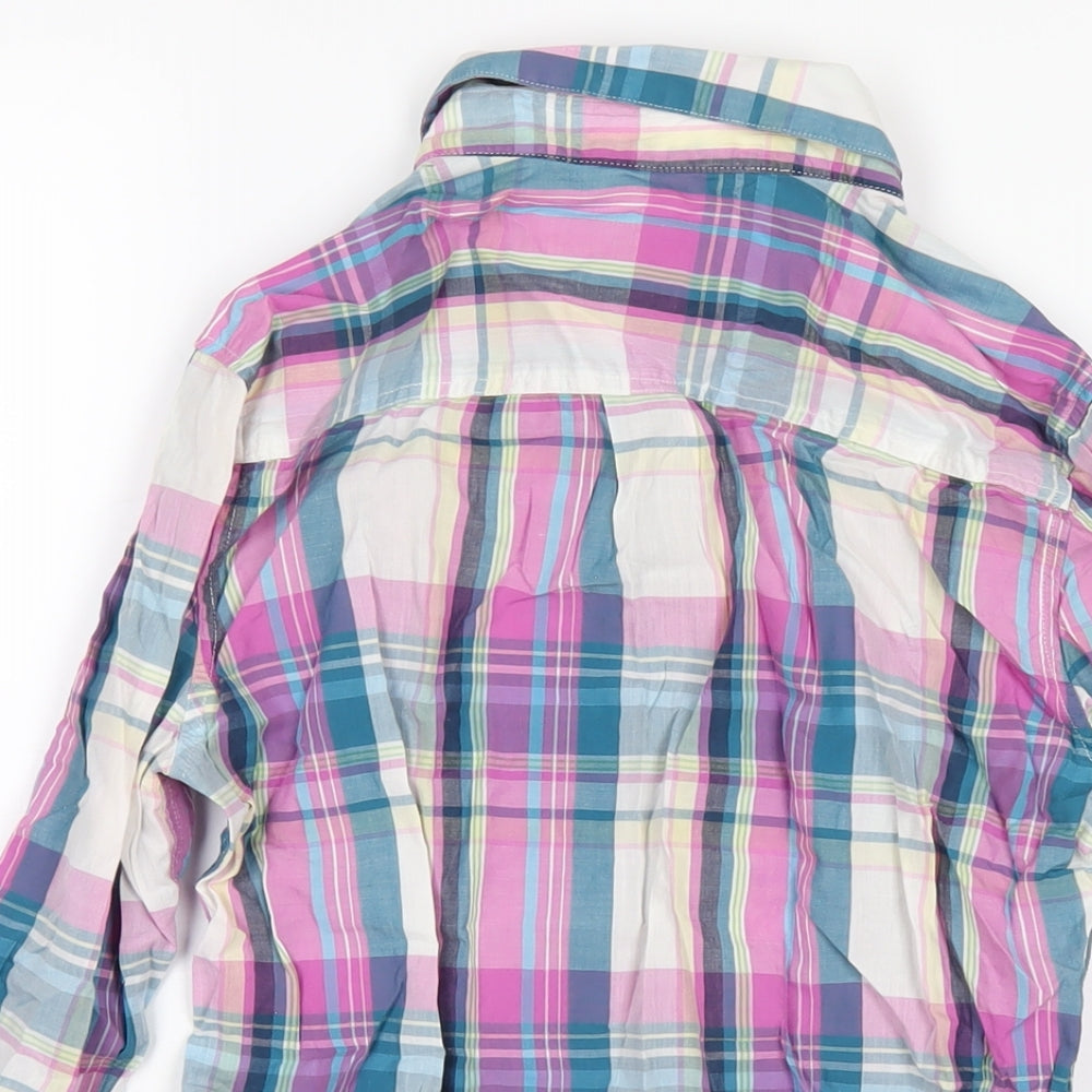 Jack Wills Womens Multicoloured Plaid Cotton Basic Button-Up Size 8 Collared