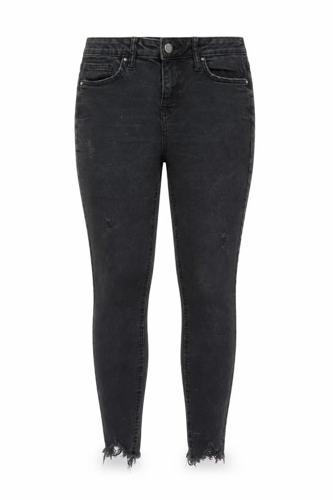 Denim & Co. Womens Grey Cotton Skinny Jeans Size 10 L27 in Regular Button