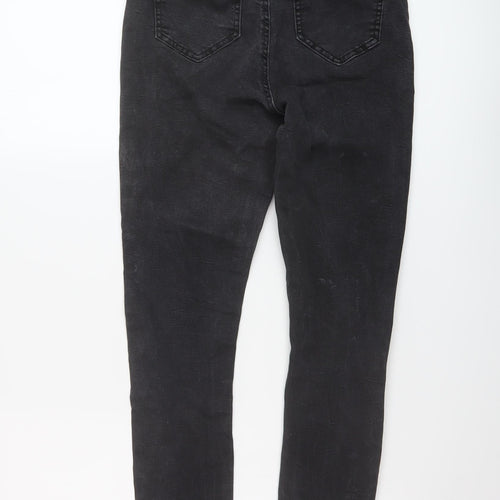 Denim & Co. Womens Grey Cotton Skinny Jeans Size 10 L27 in Regular Button