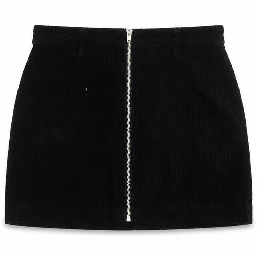Topshop Womens Black Cotton A-Line Skirt Size 12 Zip