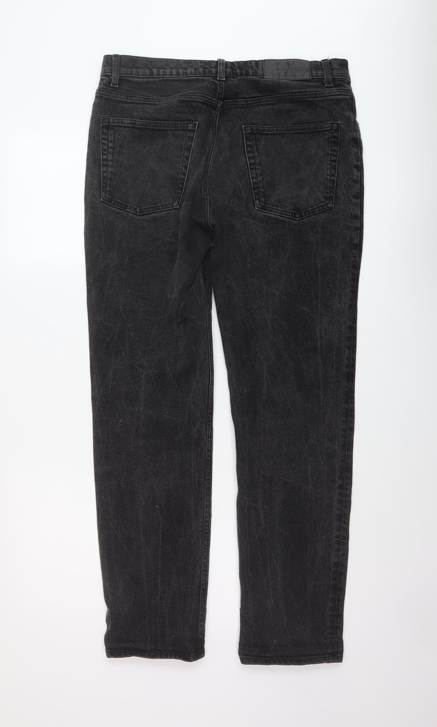 Monday Mens Black Cotton Straight Jeans Size 32 in L32 in Regular Button
