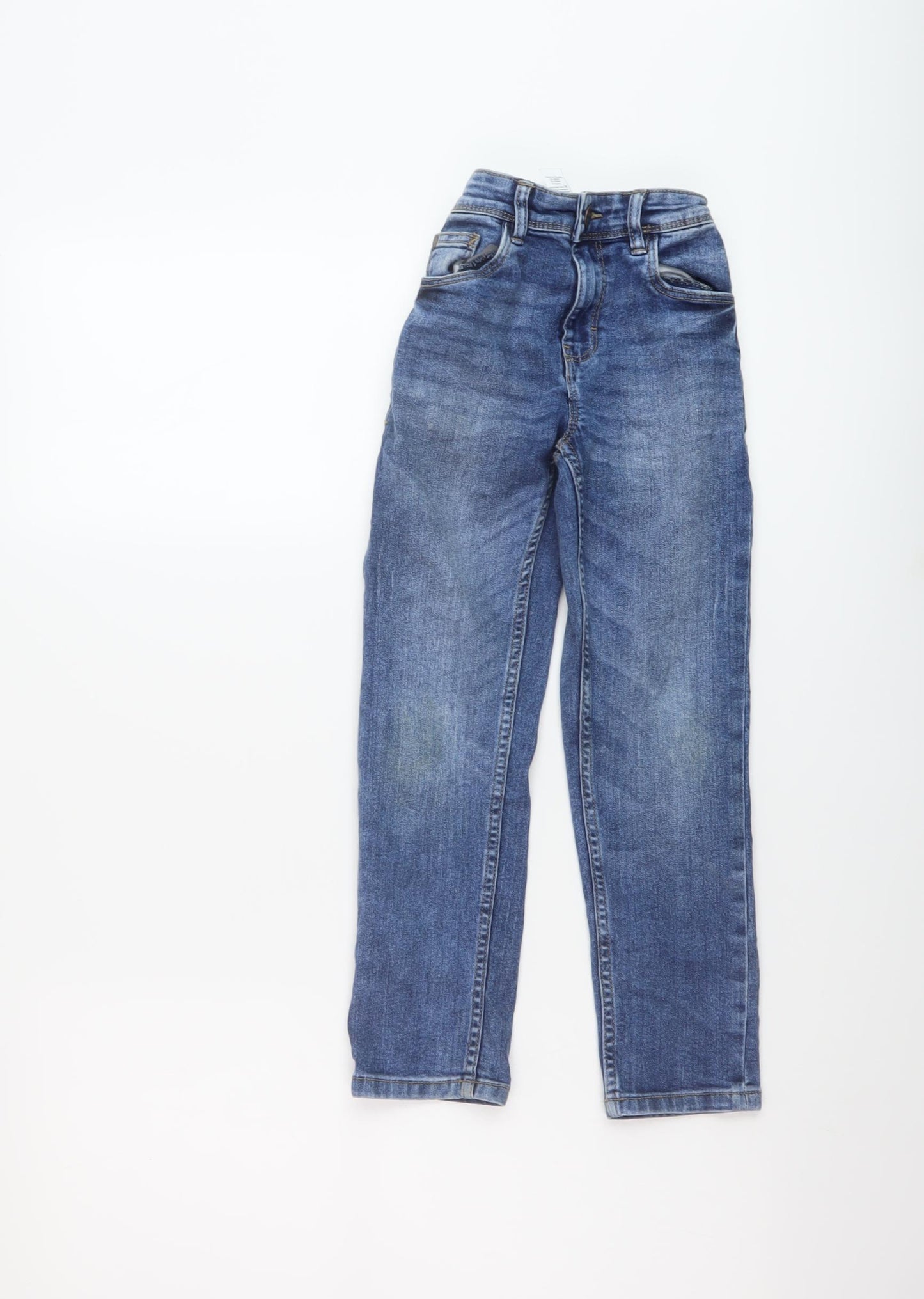 NEXT Boys Blue Cotton Straight Jeans Size 7 Years Regular Button