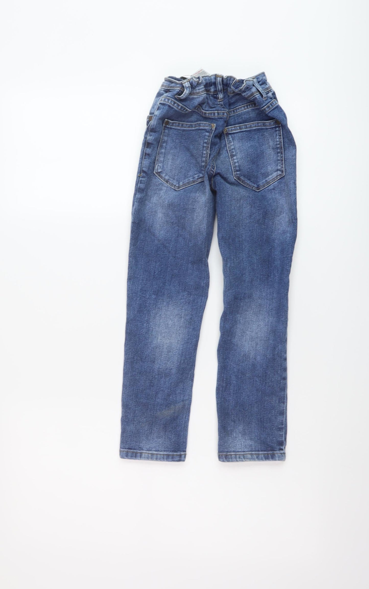 NEXT Boys Blue Cotton Straight Jeans Size 7 Years Regular Button