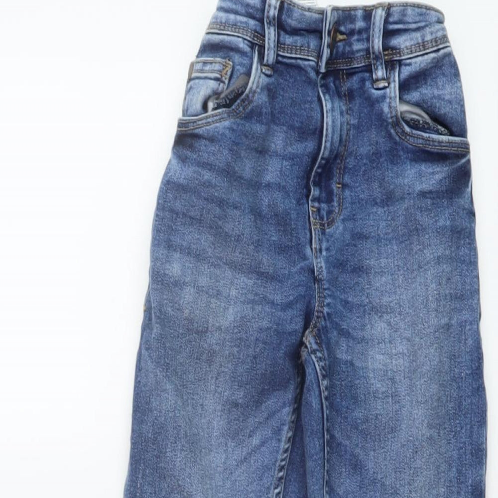 NEXT Boys Blue Cotton Straight Jeans Size 7 Years Regular Button