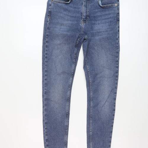 Whistles Womens Blue Cotton Skinny Jeans Size 28 in L28 in Regular Button