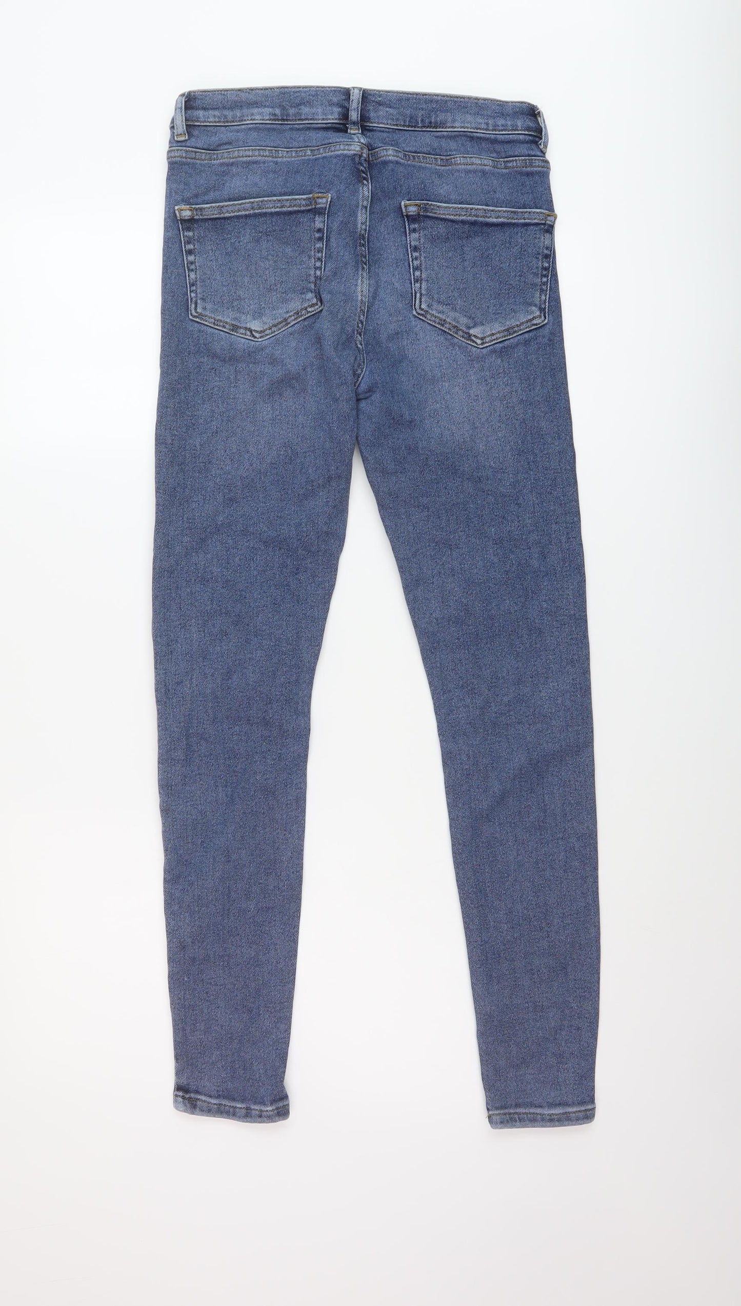 Whistles Womens Blue Cotton Skinny Jeans Size 28 in L28 in Regular Button