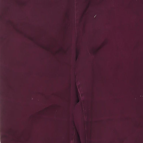 Wallis Womens Purple Cotton Straight Jeans Size 14 L26 in Regular Zip
