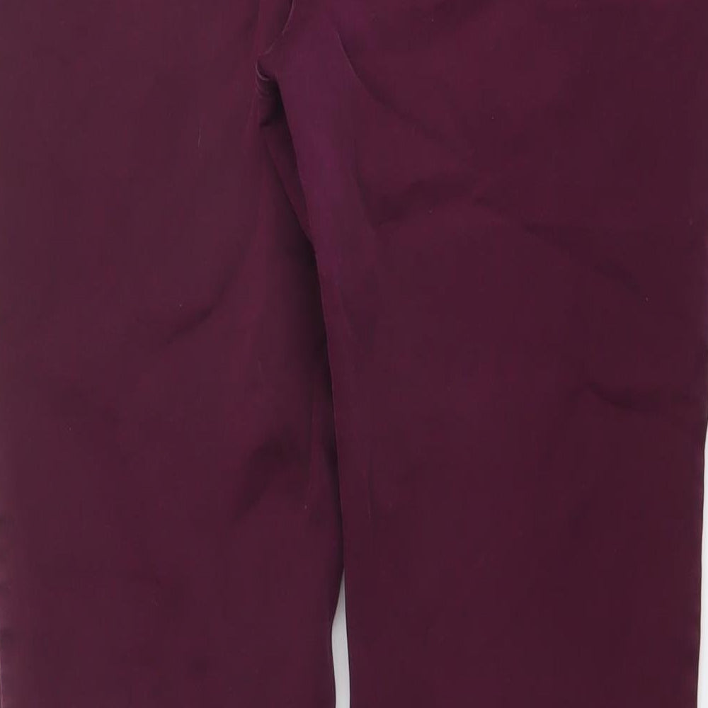 Wallis Womens Purple Cotton Straight Jeans Size 14 L26 in Regular Zip