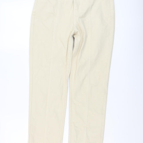 AsYou Womens Beige Cotton Straight Jeans Size 26 in L27 in Regular Button