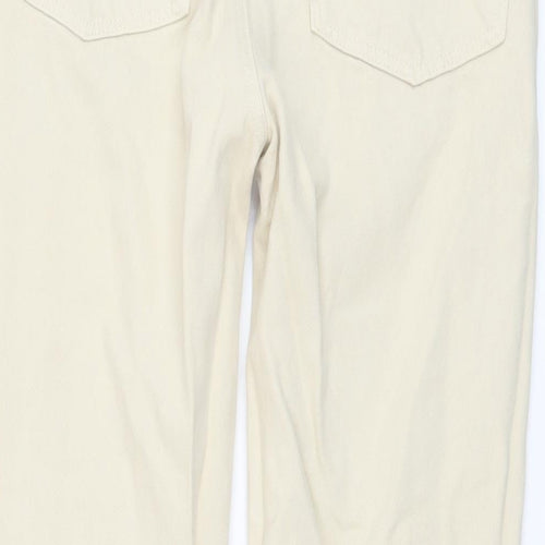 AsYou Womens Beige Cotton Straight Jeans Size 26 in L27 in Regular Button