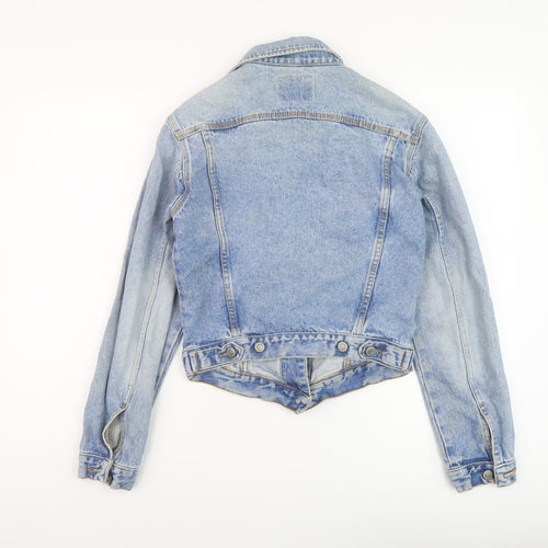 French Connection Womens Blue Jacket Size S Button