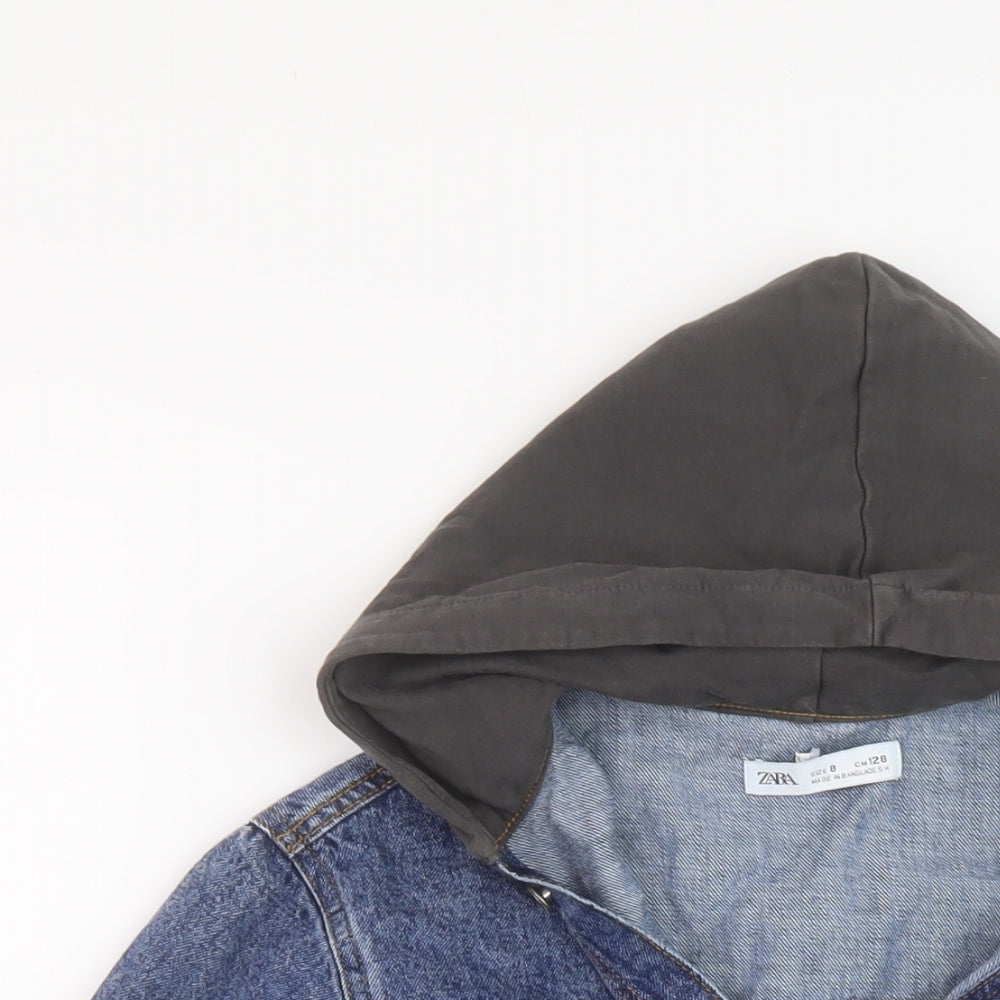 Zara Boys Black Jacket Size 8 Years Button