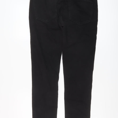American Eagle Mens Black Cotton Straight Jeans Size 31 in L32 in Regular Button