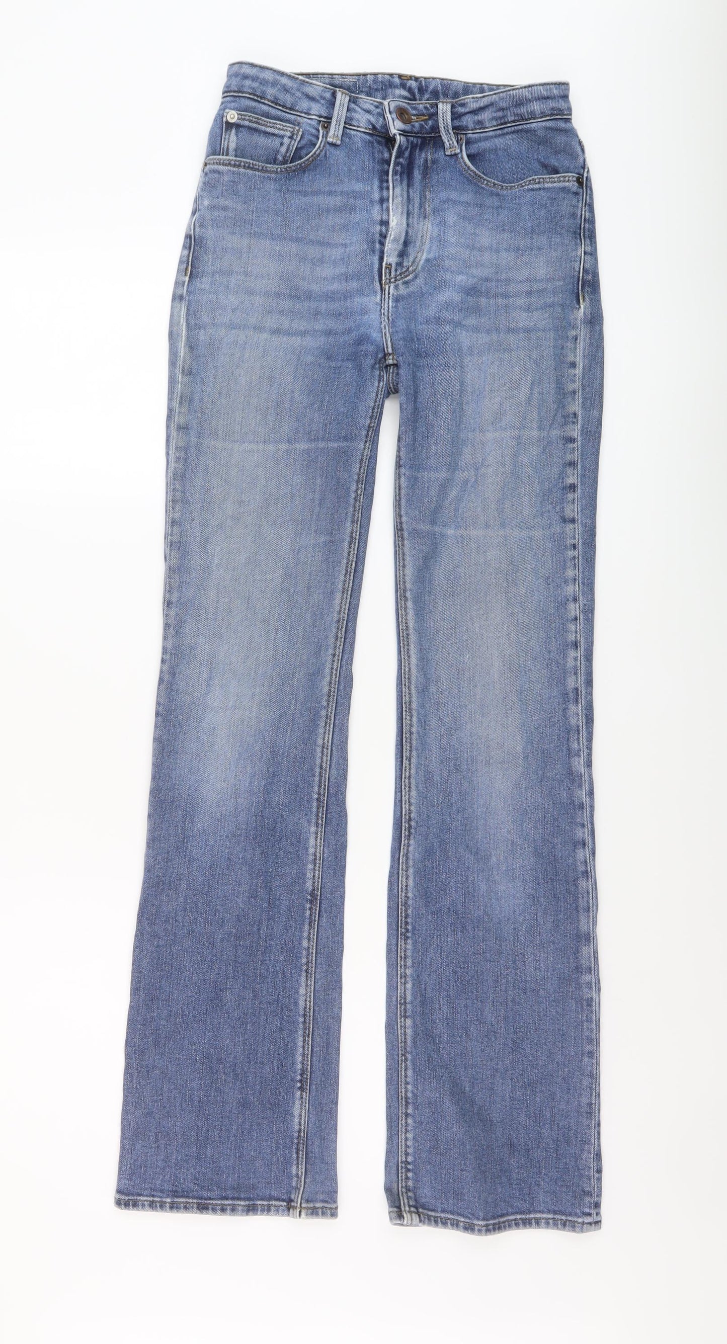 Jigsaw Womens Blue Cotton Bootcut Jeans Size 24 in L31 in Regular Button