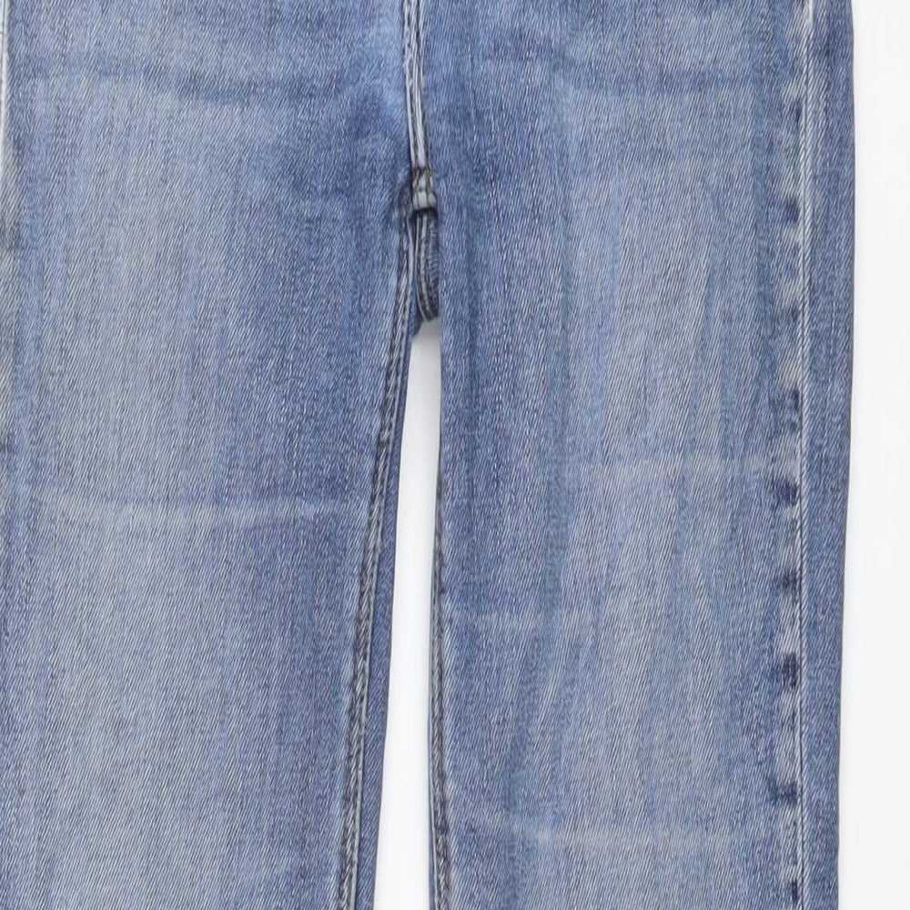 Jigsaw Womens Blue Cotton Bootcut Jeans Size 24 in L31 in Regular Button