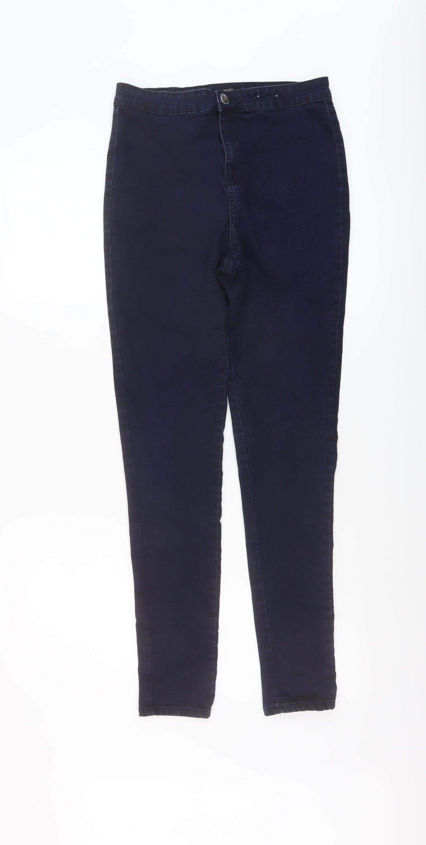 F&F Womens Blue Cotton Jegging Jeans Size 12 L29 in Regular Button