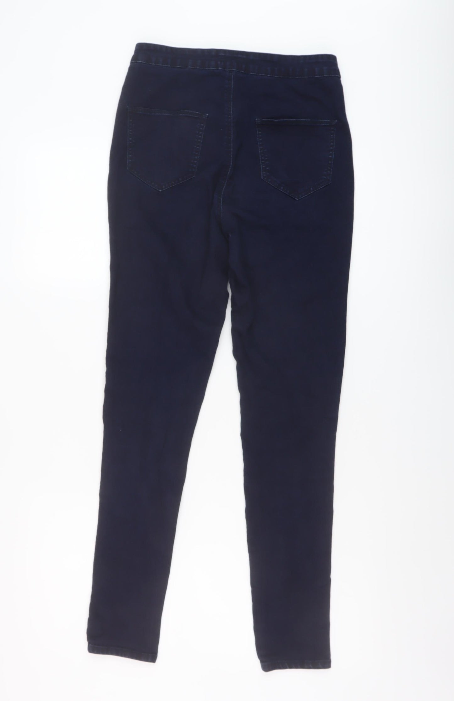 F&F Womens Blue Cotton Jegging Jeans Size 12 L29 in Regular Button