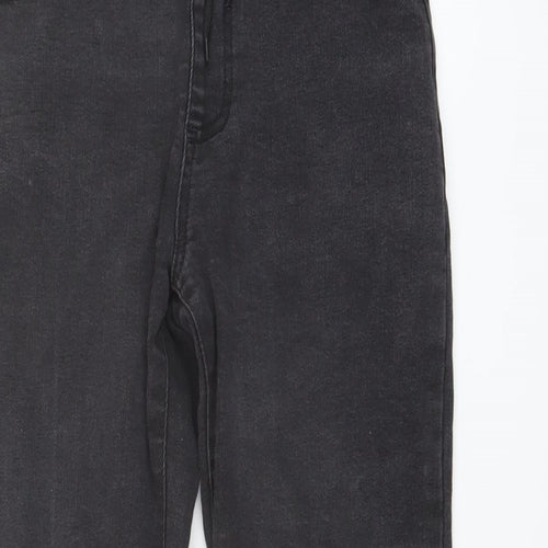 NEXT Boys Grey Cotton Straight Jeans Size 9 Months Regular Drawstring