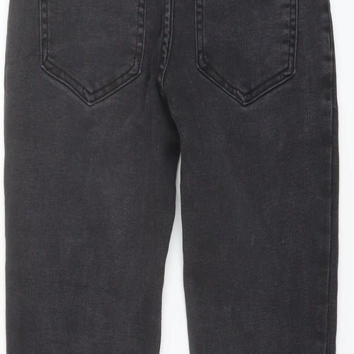 NEXT Boys Grey Cotton Straight Jeans Size 9 Months Regular Drawstring