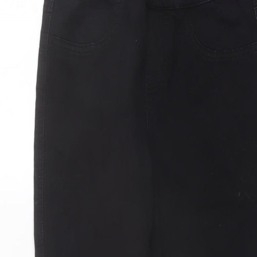 George Womens Black Cotton Capri Jeans Size 12 L20 in Regular