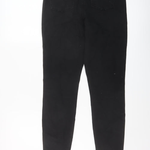 Denim & Co. Womens Black Cotton Jegging Jeans Size 14 L27 in Regular Button