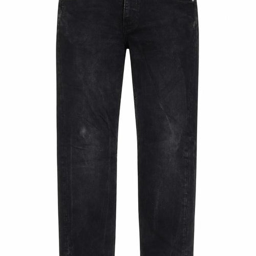 Easy Mens Black Cotton Straight Jeans Size 32 in L30 in Regular Button