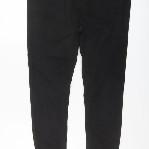 Simply Be Womens Black Cotton Jegging Jeans Size 16 L28 in Regular Button
