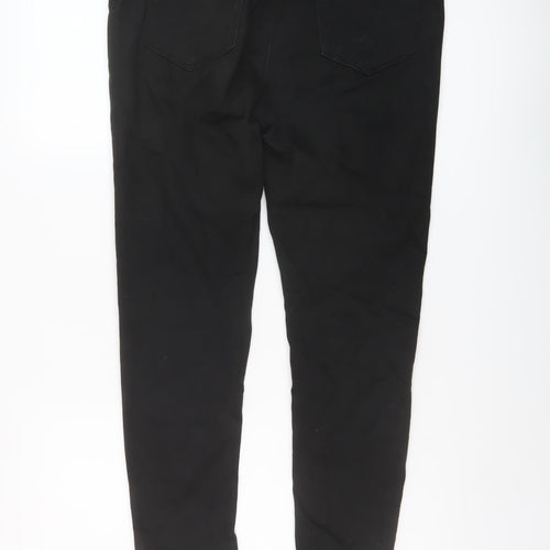 Simply Be Womens Black Cotton Jegging Jeans Size 16 L28 in Regular Button