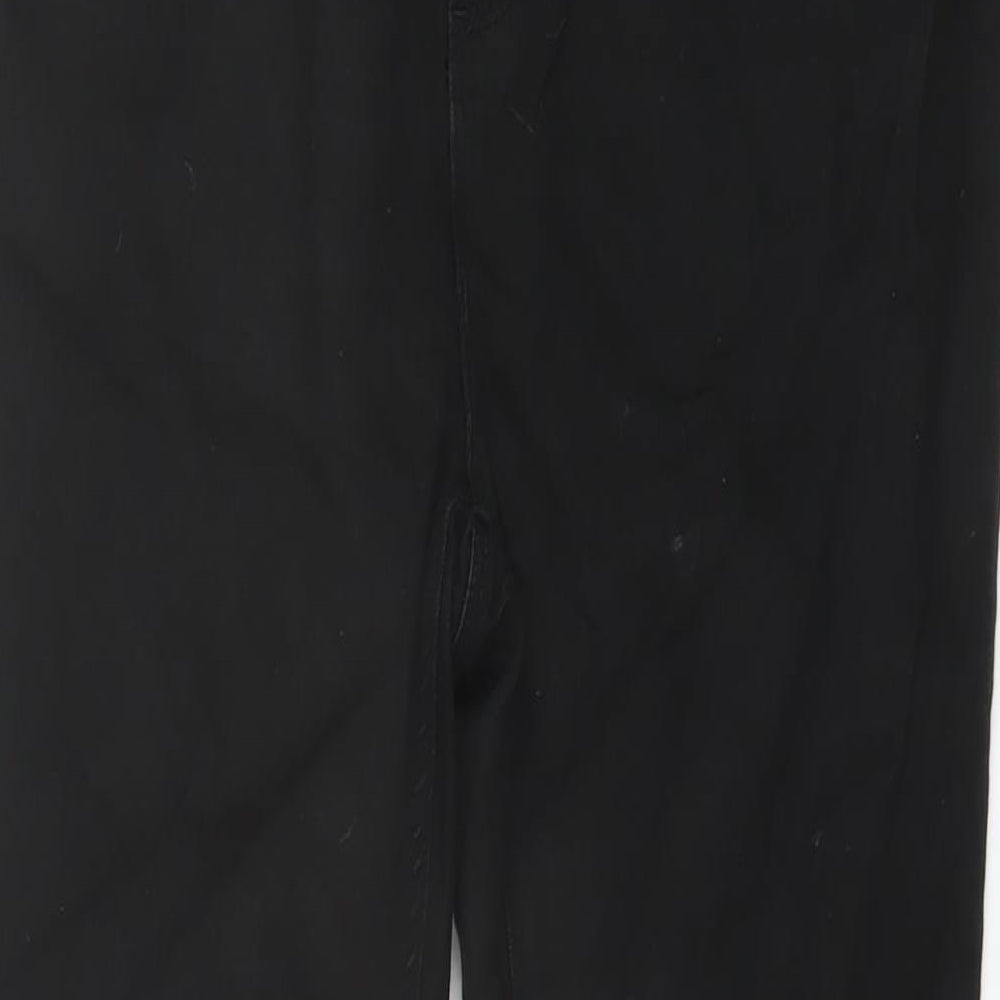 Simply Be Womens Black Cotton Jegging Jeans Size 16 L28 in Regular Button
