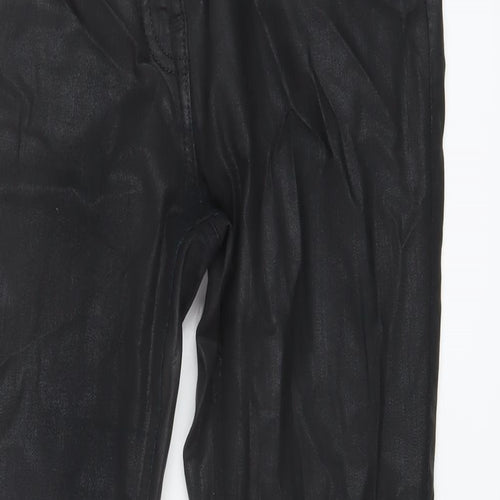 NEXT Womens Black Cotton Skinny Jeans Size 14 L29 in Regular Button