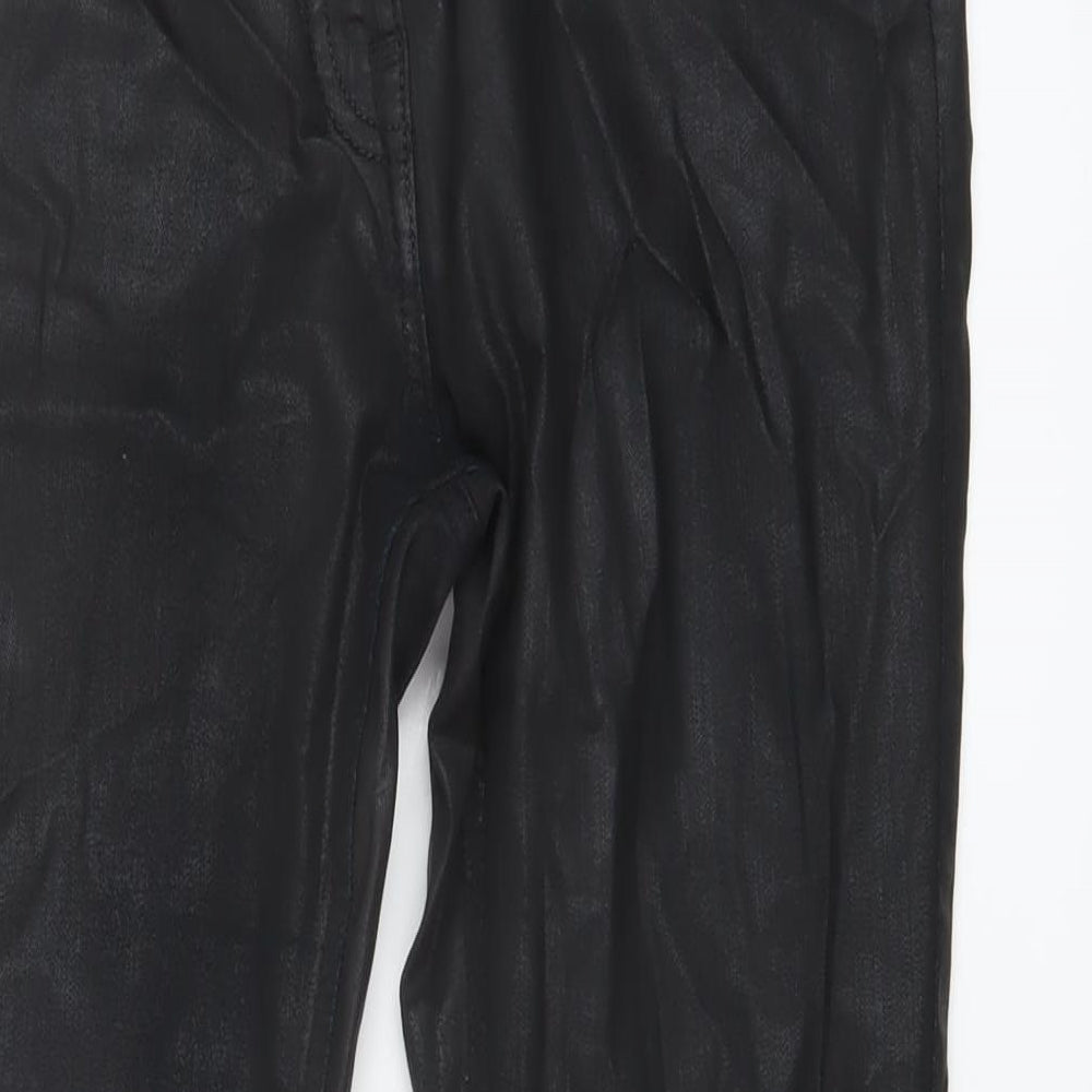 NEXT Womens Black Cotton Skinny Jeans Size 14 L29 in Regular Button