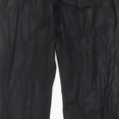 NEXT Womens Black Cotton Skinny Jeans Size 14 L29 in Regular Button
