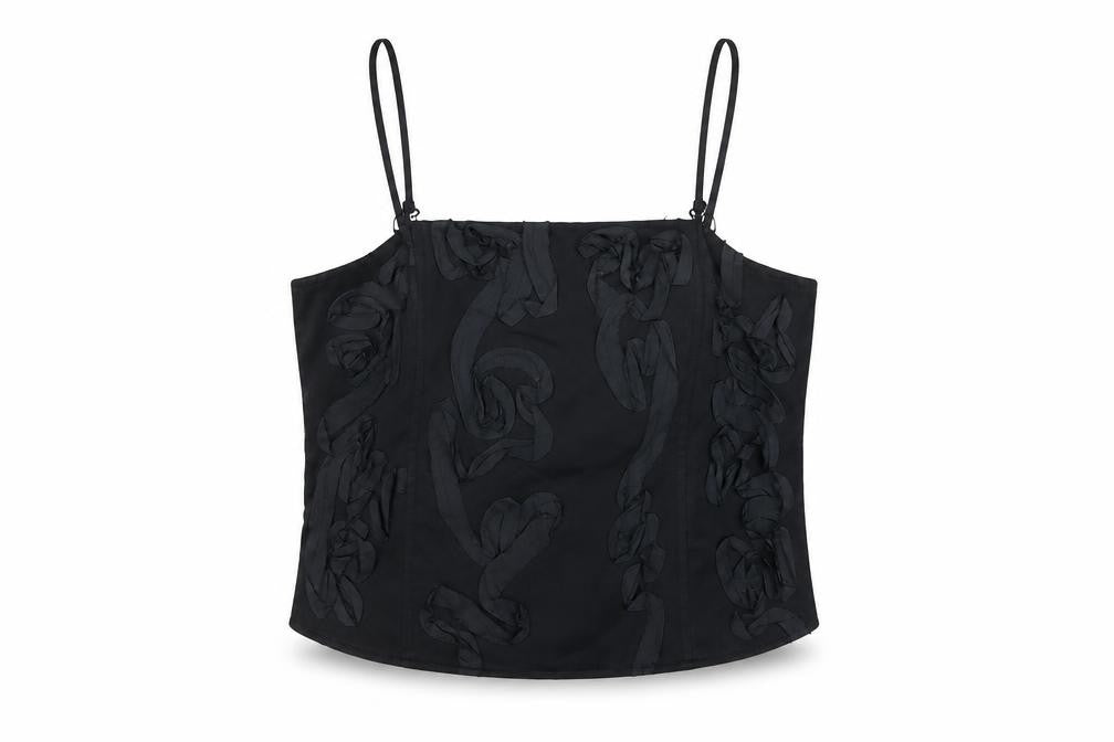 Per Una Womens Black Polyester Basic T-Shirt Size 14 Square Neck