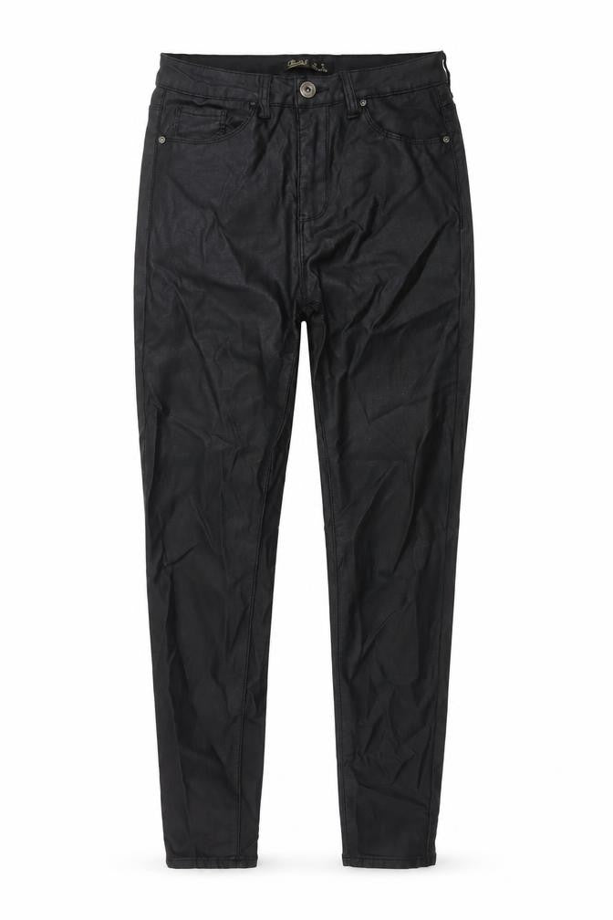 Toxik3 Womens Black Cotton Trousers Size 10 L28 in Regular Button