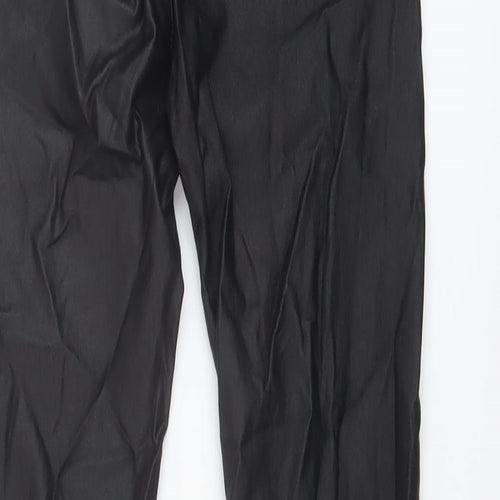 Toxik3 Womens Black Cotton Trousers Size 10 L28 in Regular Button