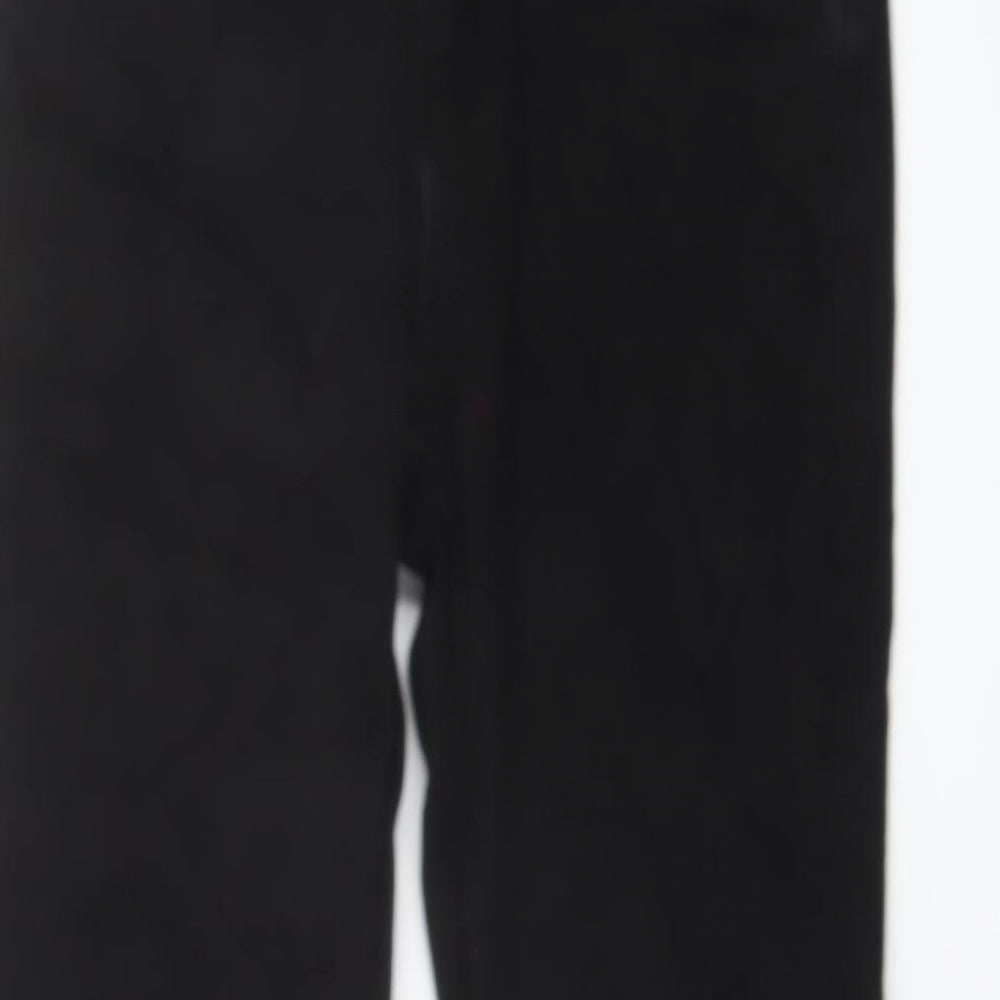 Marks and Spencer Womens Black Cotton Bootcut Jeans Size 8 L27 in Regular Button