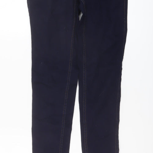 Noisy may Womens Blue Cotton Skinny Jeans Size S L32 in Regular Button